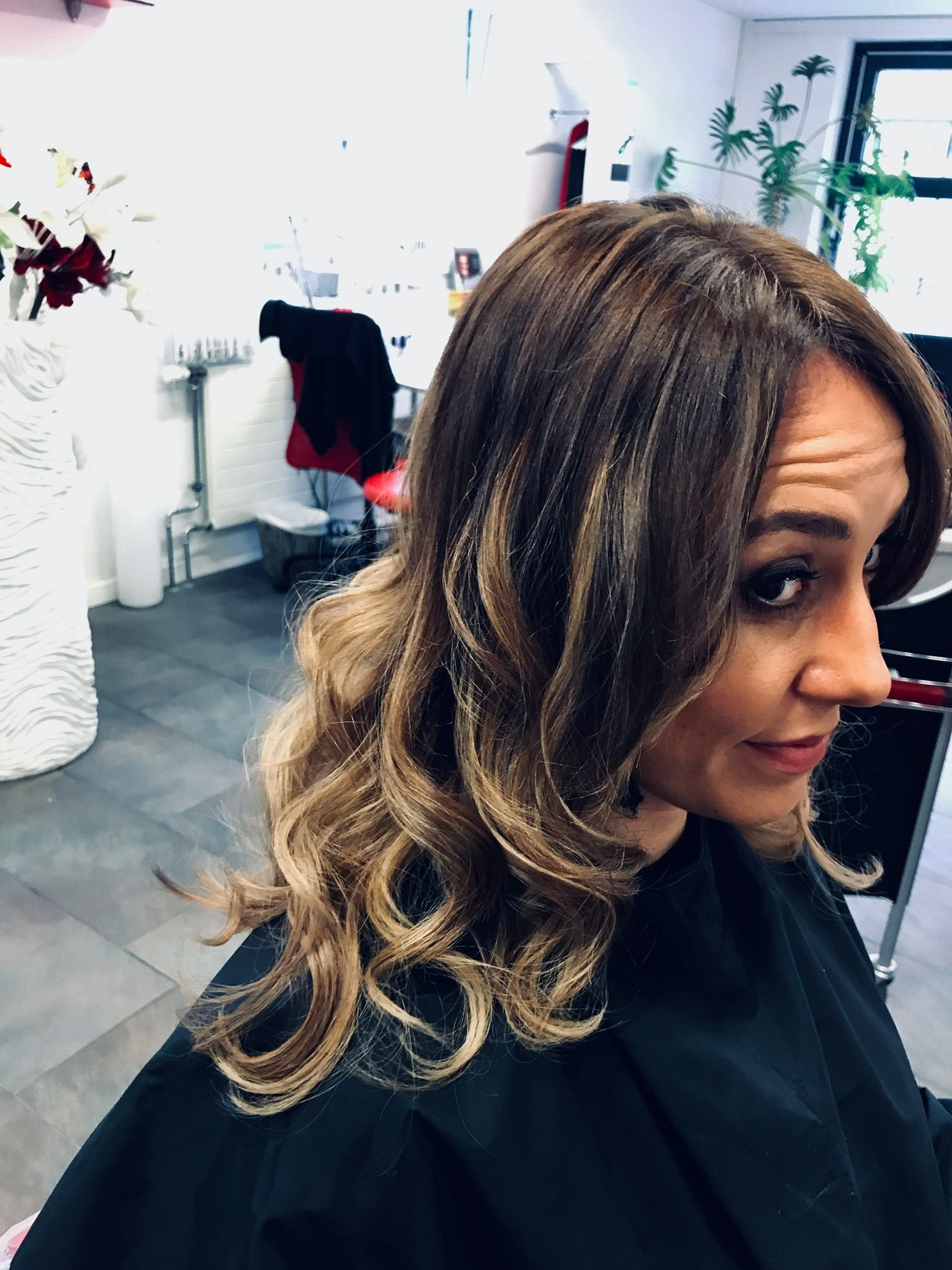 Balayage mit lockigen Längen